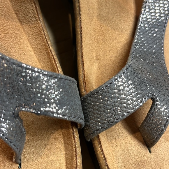 SALVIA Leather/Suede Anoros Sandals in Lizzard Pewter - Picture 8 of 16